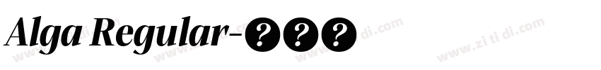 Alga Regular字体转换